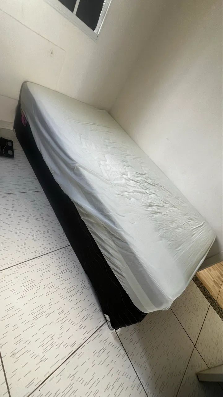 Cama solteirão colchão + base  - Foto 3