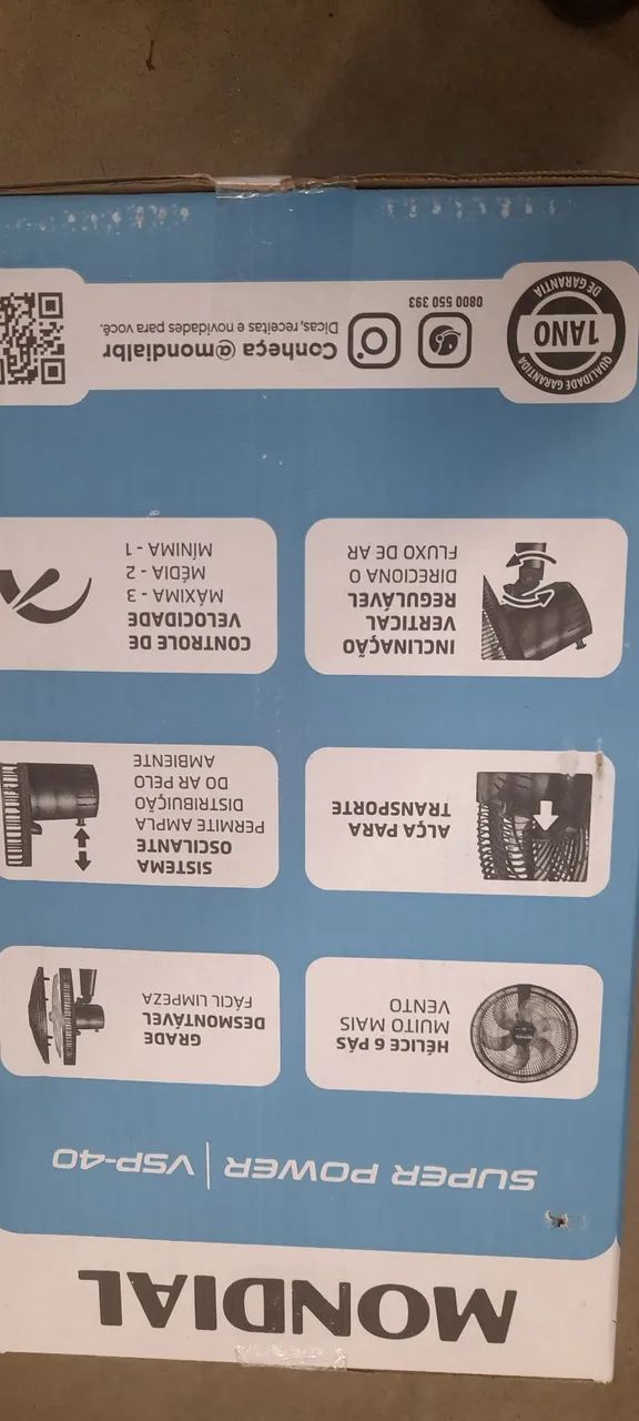 Ventilador40cm novo. Só 160. - Foto 3