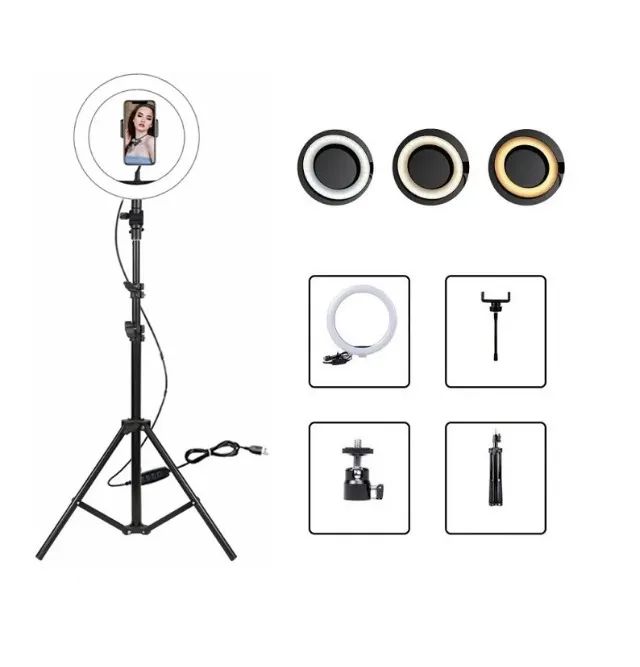 Kit  Led Ring Light Tripé Suporte Celular  - Foto 2