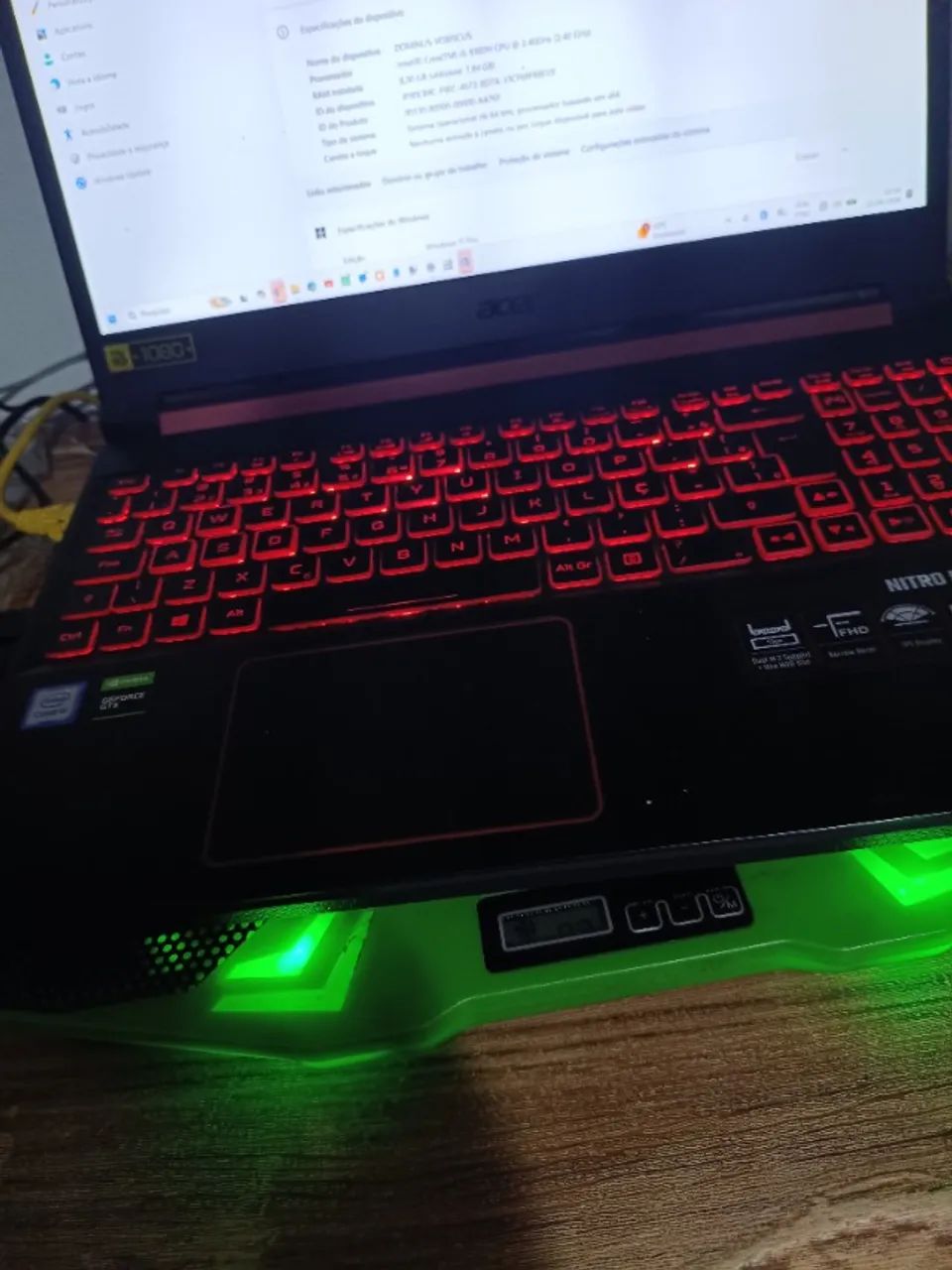 Notebook Acer Nitro 5 I5 HD 1tB SSD 128 Intel I5GForceGTX Bateria OK