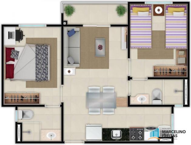 Apartamento com 2 dormitórios à venda, 45 m² por R$ 150.000 - Tamatanduba - Eusébio/CE