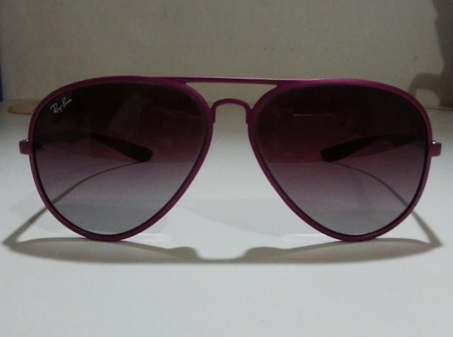 Óculos De Sol Importado Ray-Ban Aviator Liteforce RB4180 Roxo - Foto 4