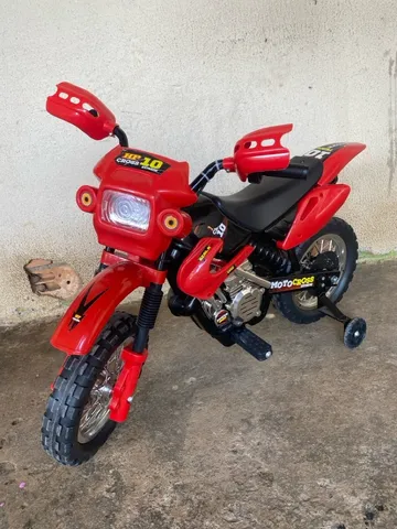 Mini Moto Cross Infantil Elétrica Vermelha 6v - Homeplay