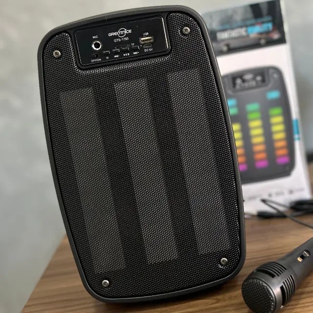 Caixa de Som Bluetooth Amplificada Com Microfone Portátil  - Foto 5