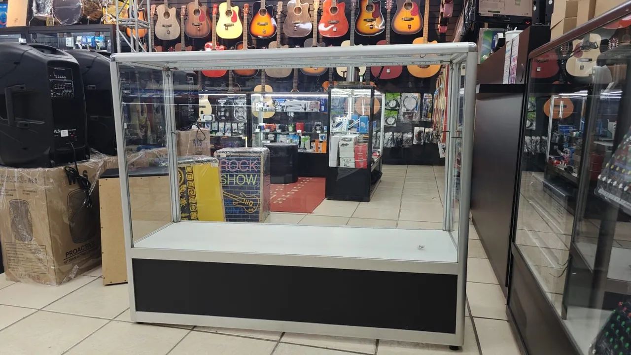 BALCAO VITRINE ALUMINIO