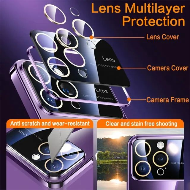 Promoção  - Case Magsafe Luxo Iphone 14 com Protetor de Lentes, Anti-riscos, Capa Iphone - Foto 5