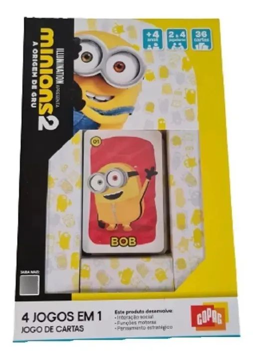 Mini Box Minions - 4 Jogos em 1 Copag Loja Coimbra Computadores Entrega