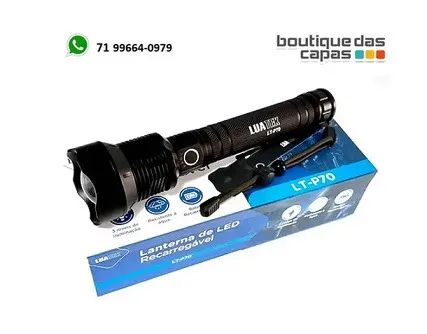 Lanterna Led P70 T9 Tática Super Potente Recarregável 500 Metros - Luatek - Foto 3