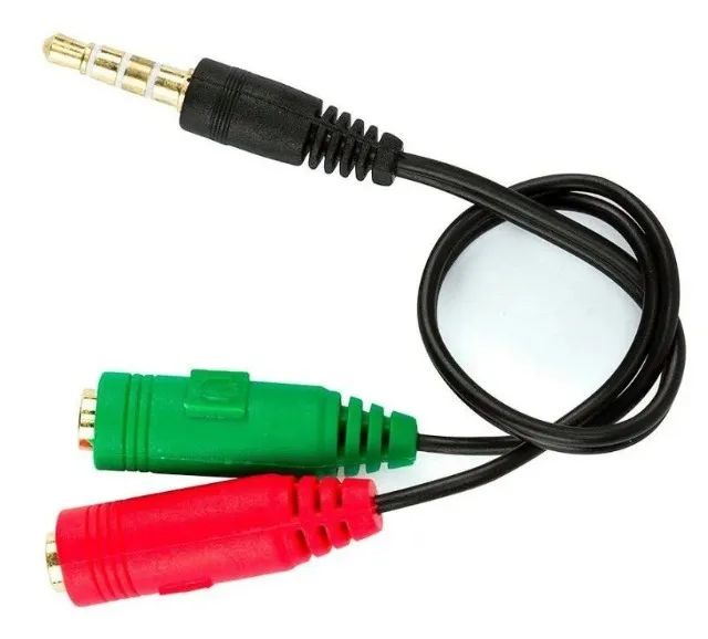 cabo adaptador p3 x p2 chipsce 018-6045 fone microfone no celular e videogames - Foto 3