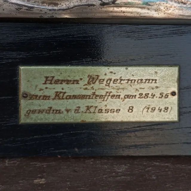 Lindo quadro representando um veleiro troféu de regata 1948 - Foto 3