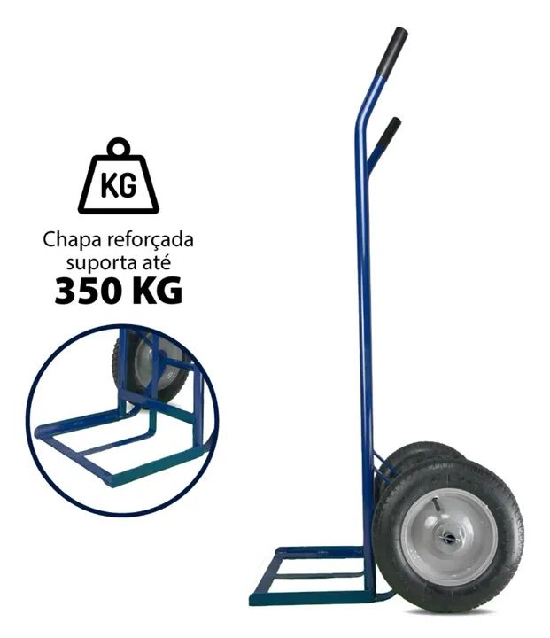 CARRINHO ARMAZÉM CARGA 350 kg  - Foto 2