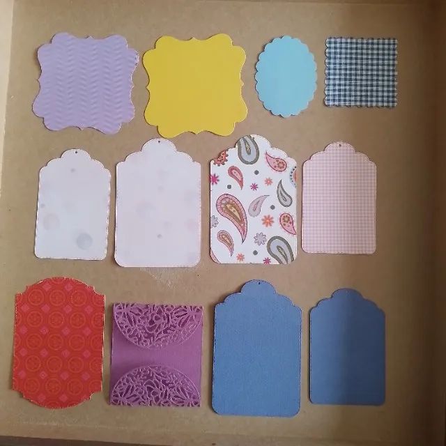 Recortes em papel, vários formatos, cores e tamanhos para aplicação em papel, madeira - Foto 3