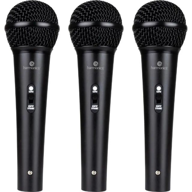 KIT COM 3 Microfones Profissional Harmonics MDU 201 + Maleta + 3 Cachimbos - Foto 3