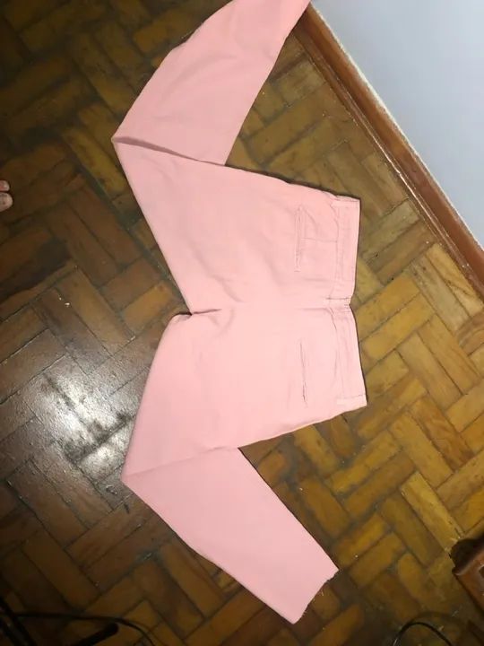 Calça chinó rosa pastel ZARA - Foto 2