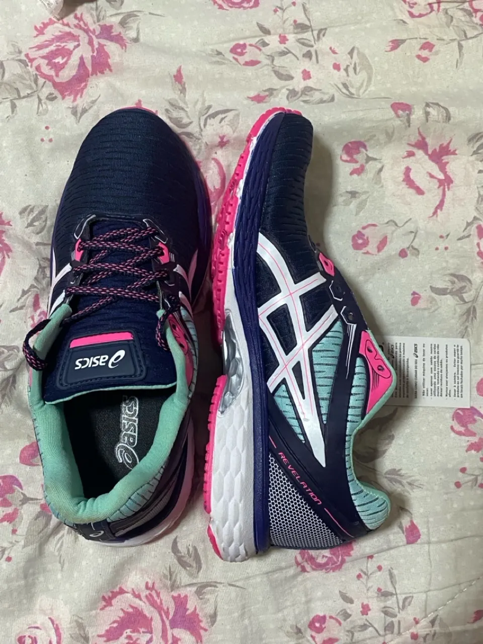 Tênis Asics Revelation Feminino - Azul e Rosa