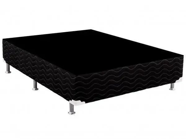 OFERTA Base Box casal Suede Preto NOVO - Foto 2