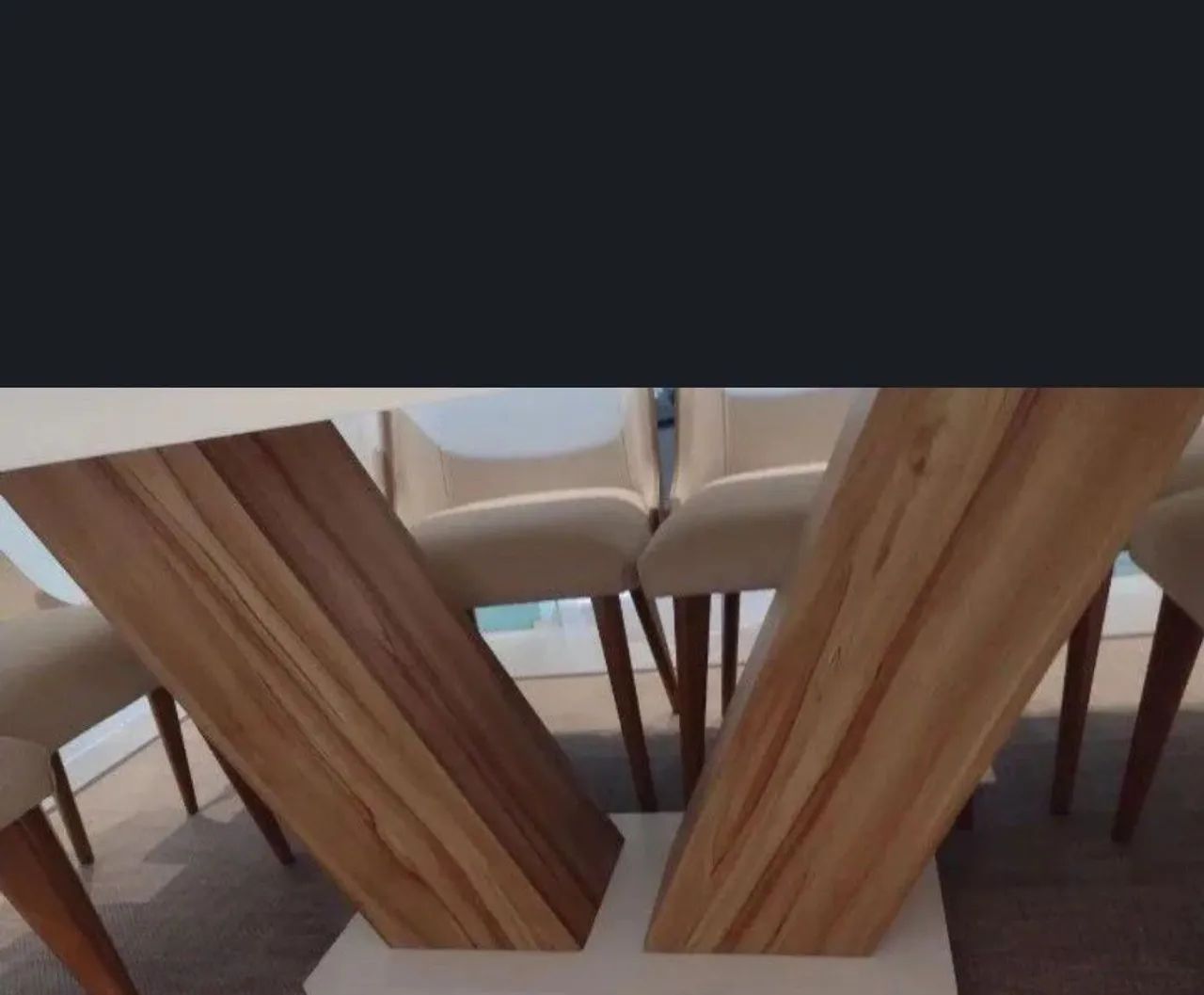 Mesa jantar com 10 cadeiras Designer Moderno tampo vidro  - Foto 2