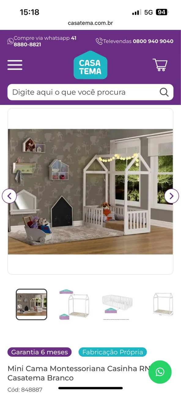 Mini cama montessoriana - Casatema - Foto 3