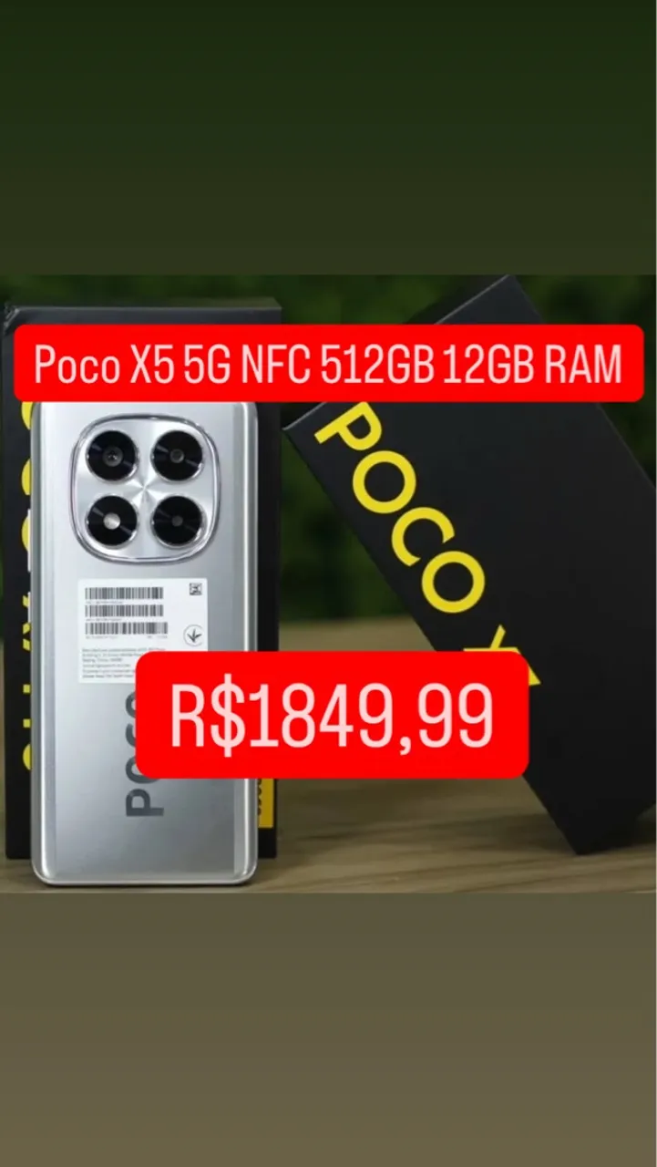 Celular Xiaomi Redmi Poco X7 512GB / 12GB de RAM Prata Verde Entregamos