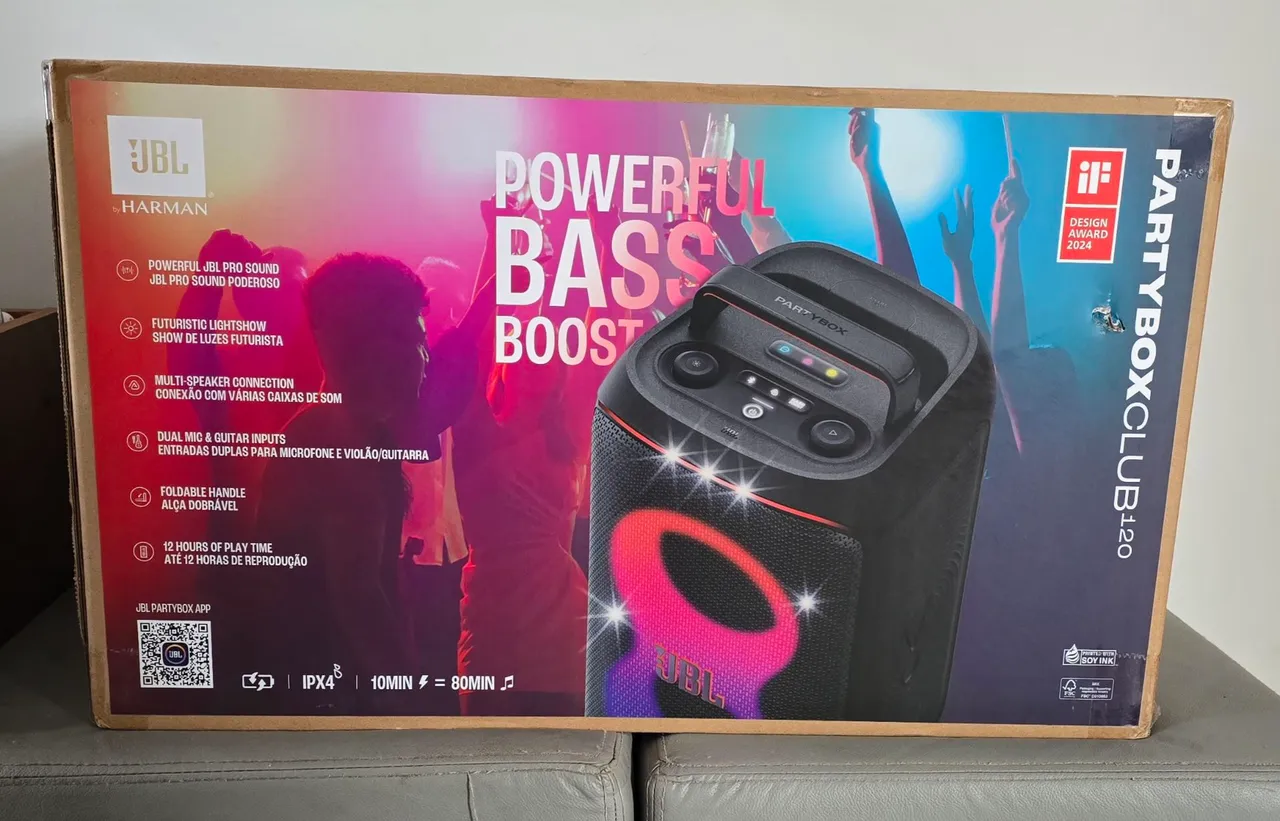 Caixa JBL Partybox 120 - 160W RMS - Com Nota Fiscal Casas Bahia