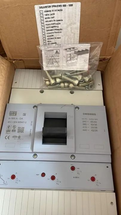 DISJUNTOR DWB800S500-3DA 500A 3 polos 50kA - Foto 2