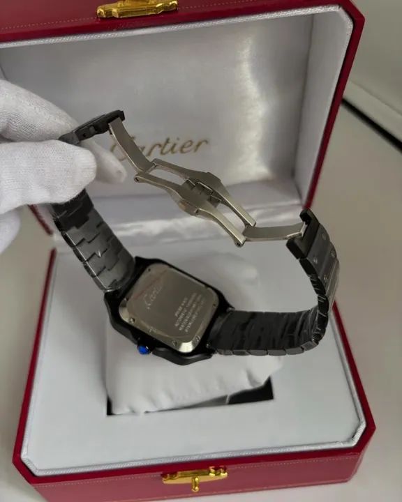 Relógio Cartier Santos All Black Automático - Foto 5