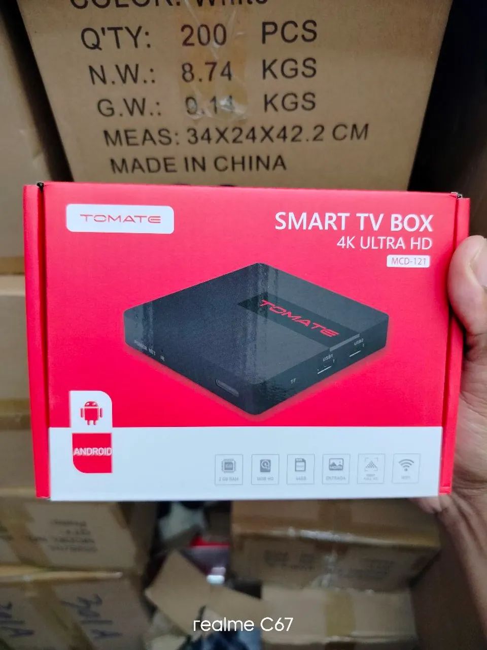 Smart T.V B.o.x 4K Ultra HD Tomate - Android - MCD-121
