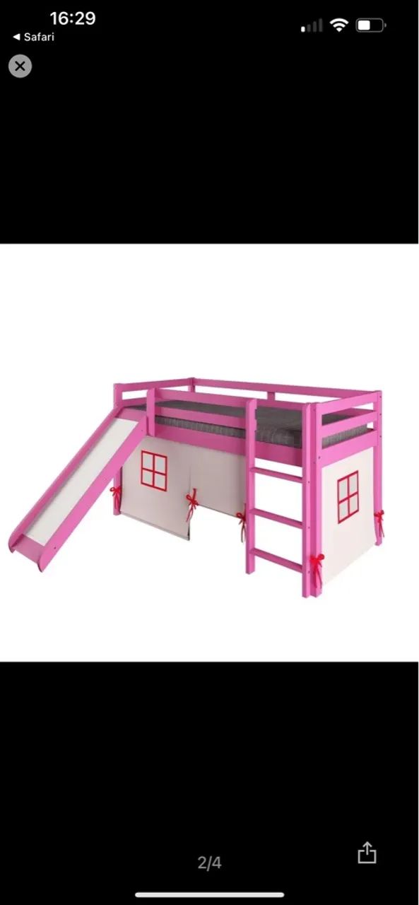 Cama Infantil Beliche com Escorregador