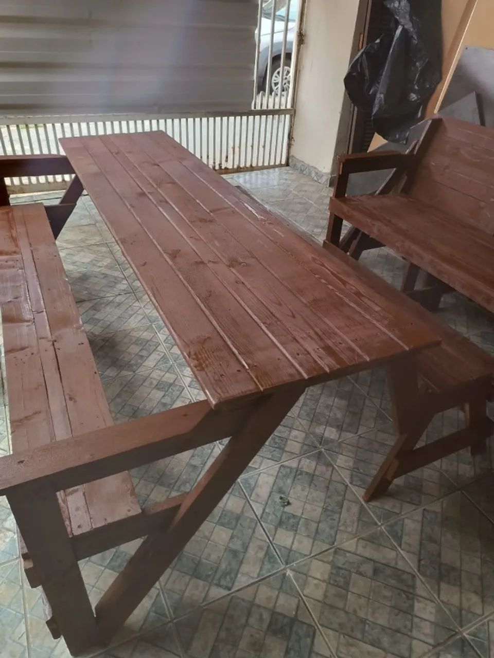 Banco e Mesa 2 em 1 - Rústico Sob Medida - Foto 2