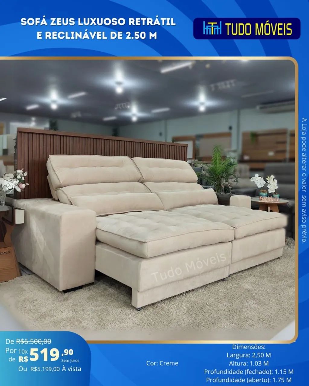 Sofázão retrátil e reclinavel 