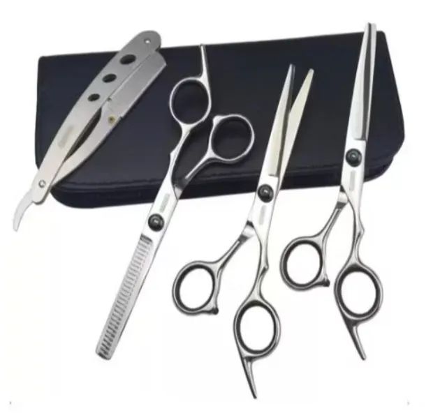 Kit 3 tesouras + navalhete profissional para Barbeiro  - Foto 3