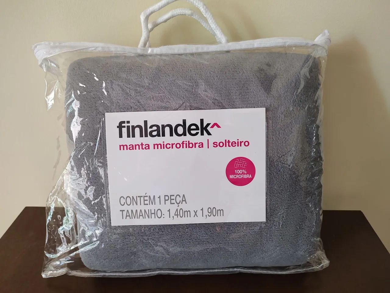 Manta Microfibra Solteiro Cinza Finlandek - Foto 3