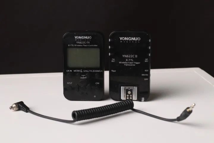 Kit Rádio Flash Youngnuo (Canon) + Cabo de Sincronismo