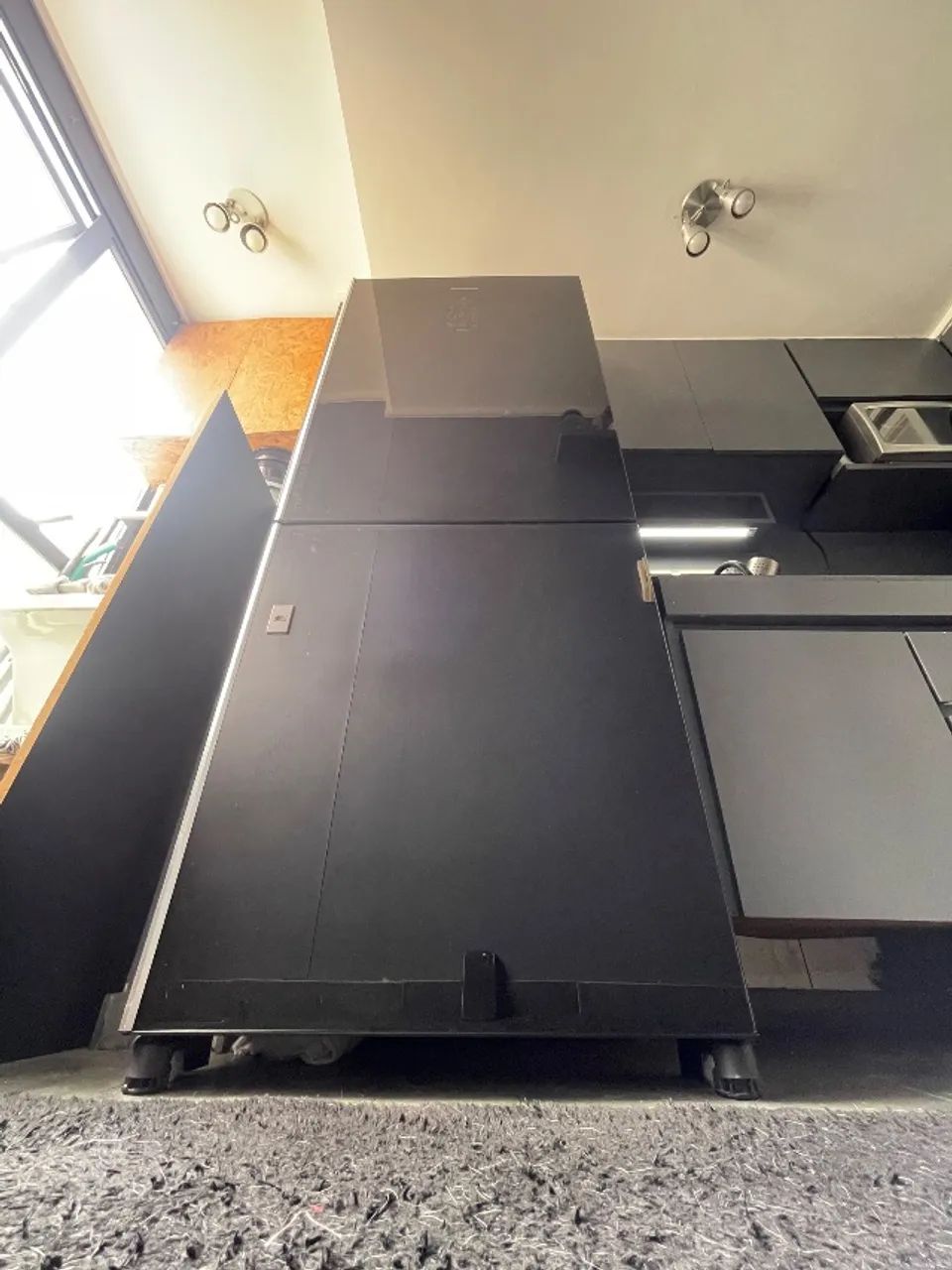 Geladeira  Bottom Freezer Inverter Panasonic Black Glass Frost Free com 425 L - Foto 3