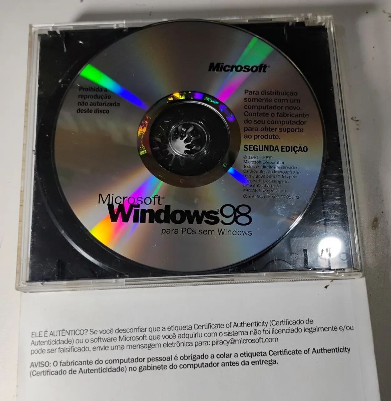 Windows 98 Cd + Manual. Relíquia. - Foto 4