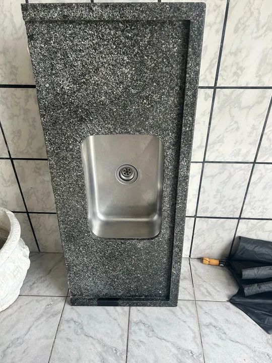 Pia de Granito com Cuba em Aço Inox - Foto 5