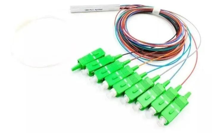 Kit com 10 splitter plc fibra óptica divisor 1x8 sc apc anatel 2flex - Foto 2