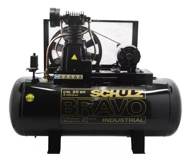 Kit Compressor 20 Pés 200l Schulz Bravo 220/380v Novo - Foto 2