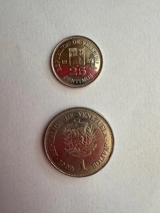 2 moedas antigas venezuela - Foto 2