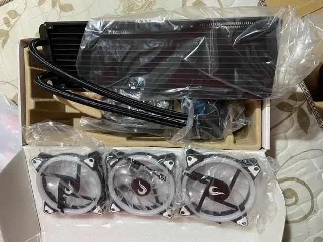 Water Cooler Rise Mode, RGB, 360mm, AMD/Intel, Preto, Novo, Lacrado - Foto 3