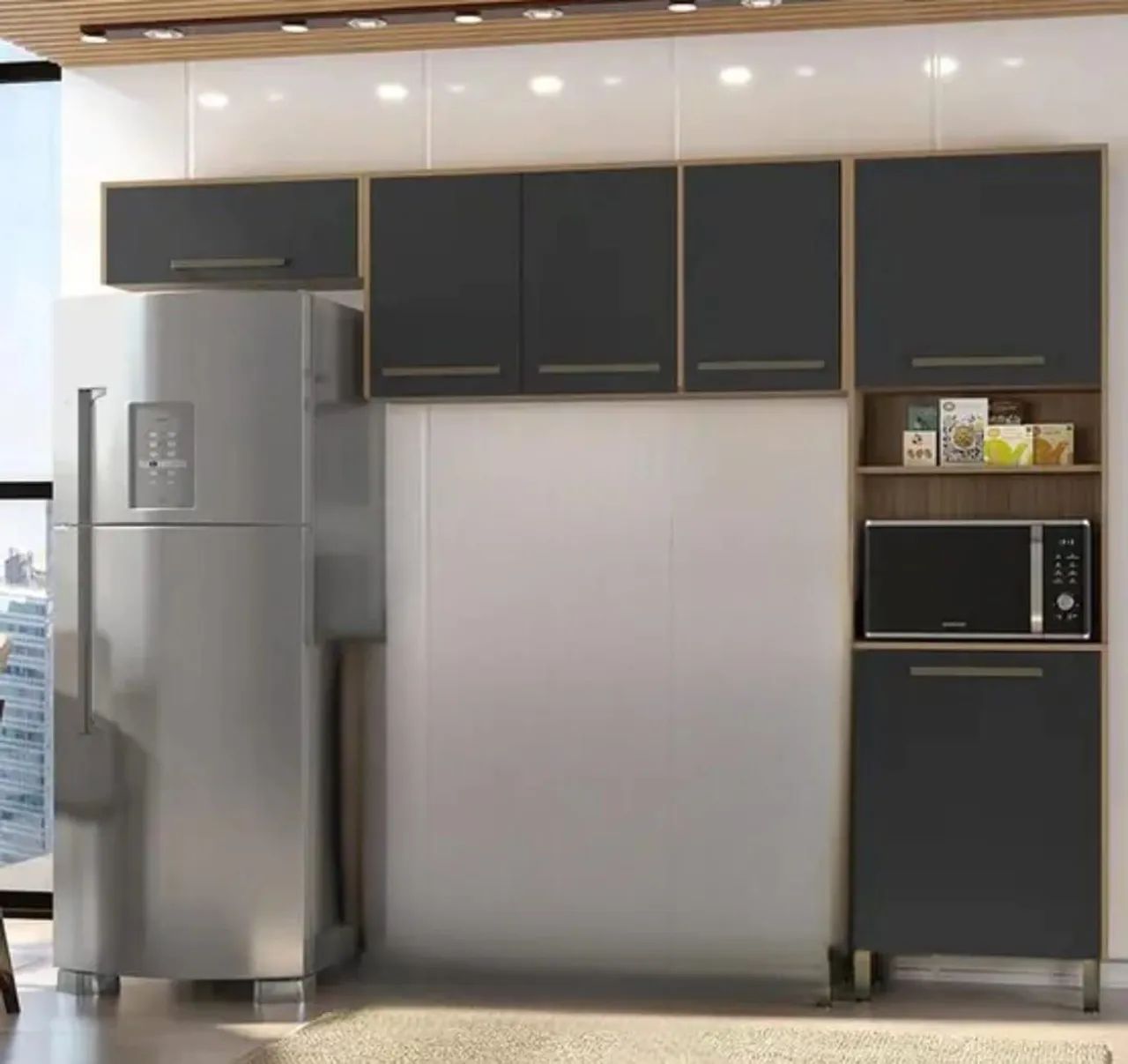 Armário de Cozinha Moderno e Funcional