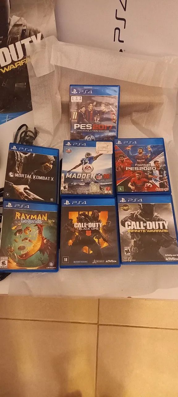 PS4 Slim 500GB + 2 controles + 7 jogos originais - ótimo estado - Foto 4