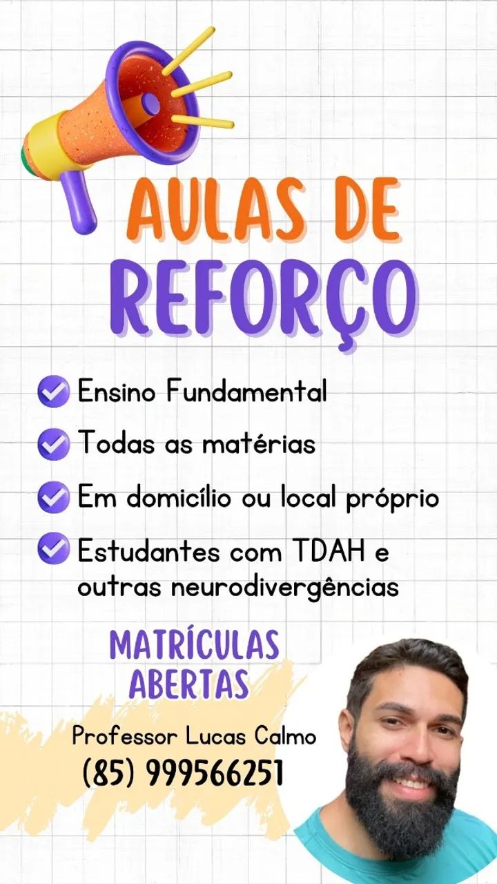 Aulas Particulares/Reforço Escolar!
