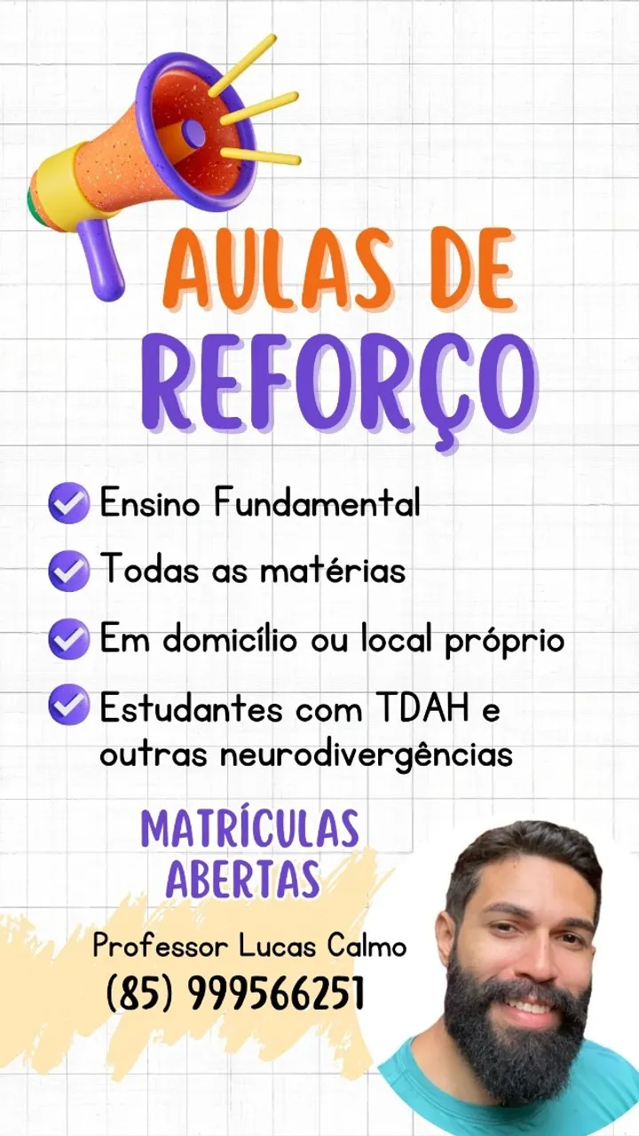 Aulas Particulares/Reforço Escolar!