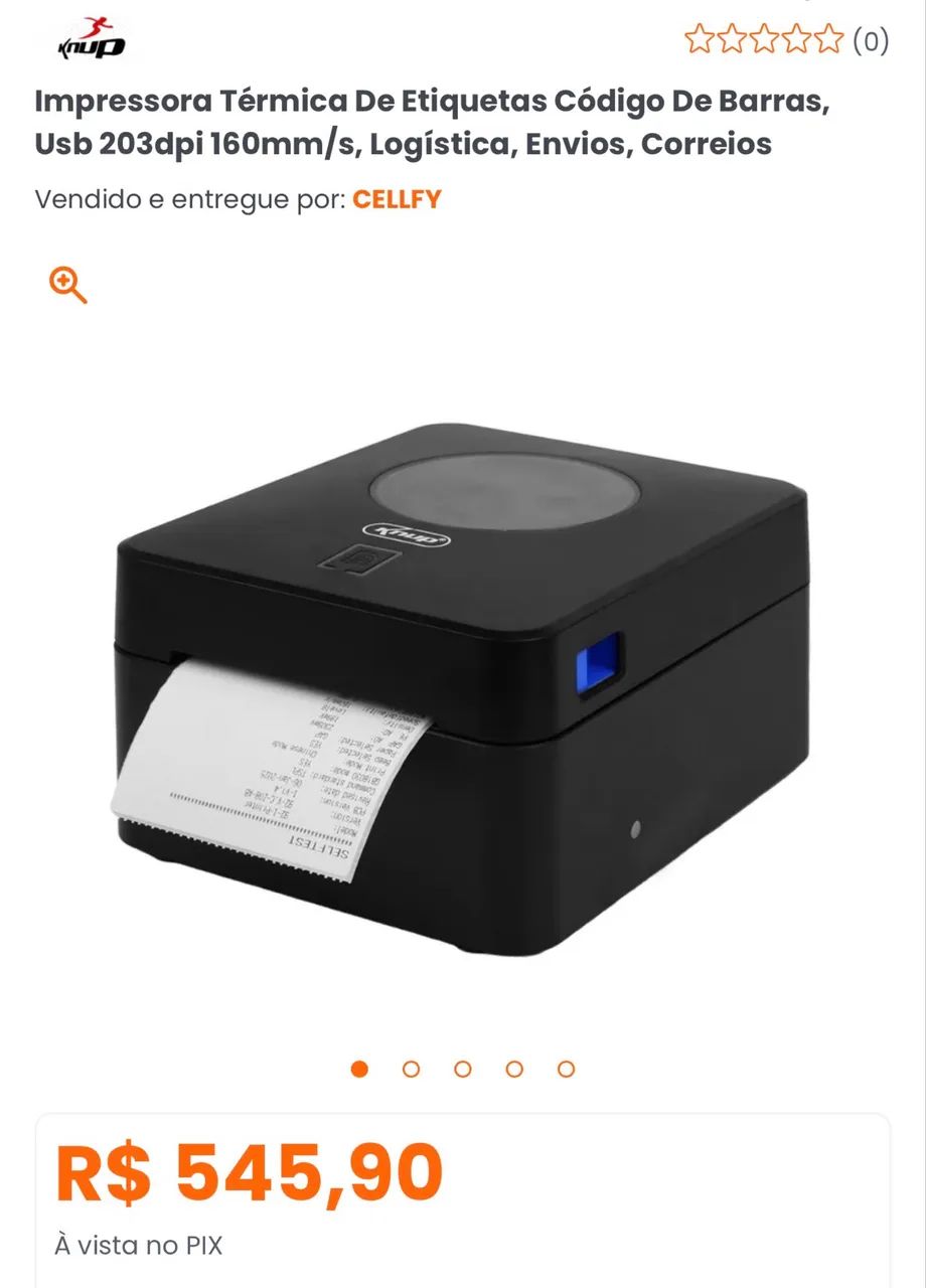 Impressora térmica etiqueta 