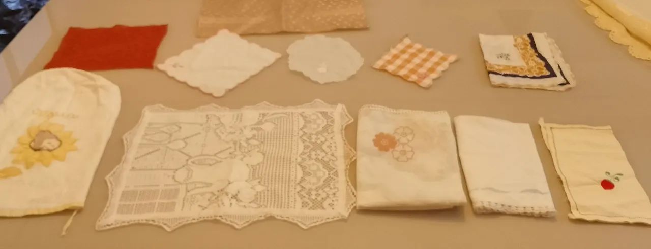 Coleção de peças de tecido vintage 11 peças  - Foto 3