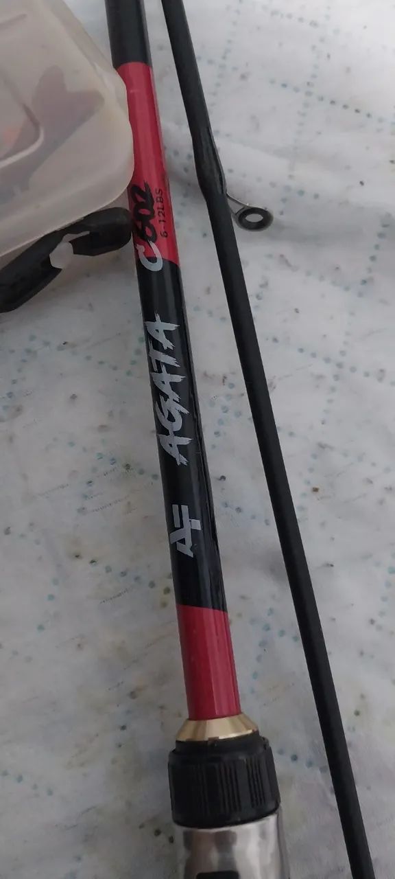 Produtos pesca carretilha marine Sport vara carbono e cerca de 18 iscas  - Foto 4