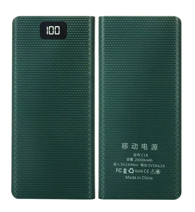 Case Powerbank Usb Para Colocar Até 8 Baterias 18650 (Cor Verde)