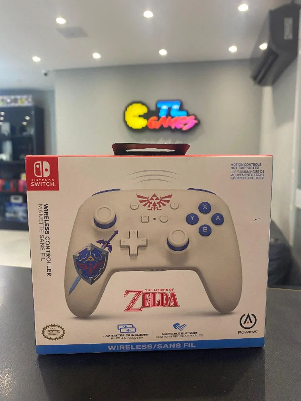 ? Controle Sem Fio Nintendo Switch PowerA - The Legend of Zelda Hylian Shield