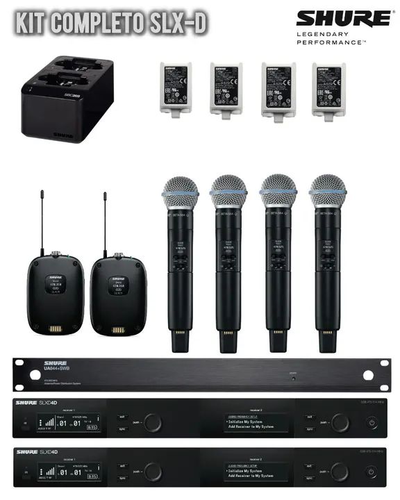 Sistema Completo Shure Digital SLXD24D BETA58A